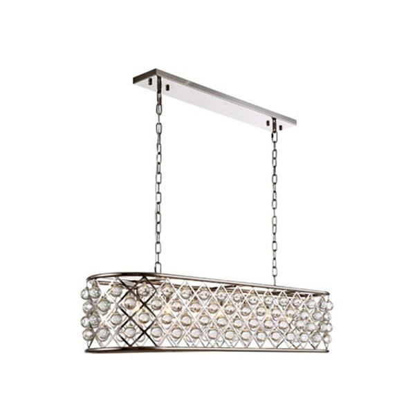 Lighting Business 50 x 13 x 15 in. Madison Pendant Lamp - Polished Nickel, Royal Cut Crystal Clear LI277923